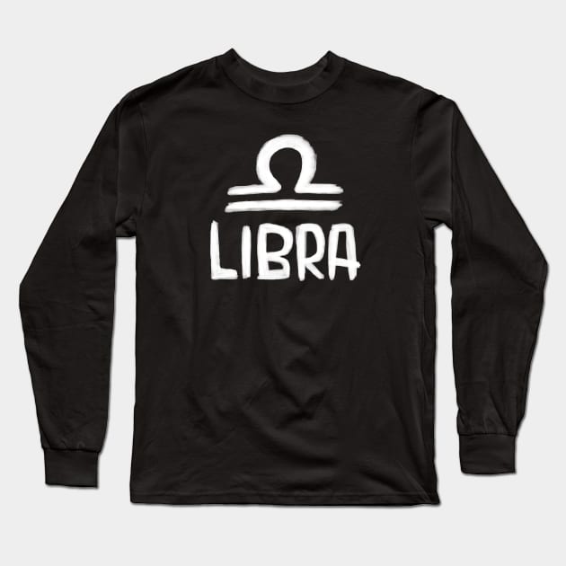 Libra Zodiac Sign for Libra Long Sleeve T-Shirt by badlydrawnbabe